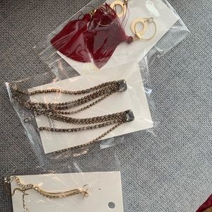 Earrings Combo, Gold Tone, New